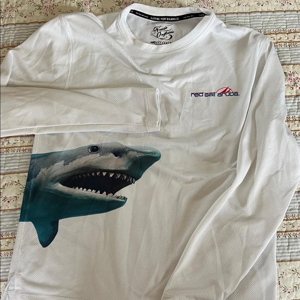 Kids White Shark Rashguard